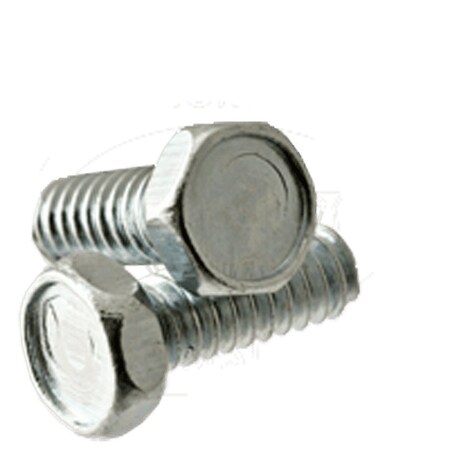 #10-24 X 1/2 In Slotted Hex Machine Screw, Zinc Plated Steel, 8000 PK